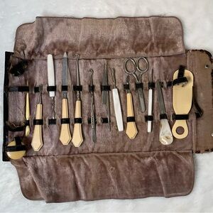 Antique Bakelite Manicure Pedicure Kit Rollup